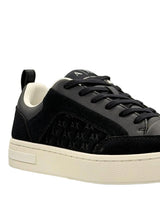 SNEAKERS LOGATA IN PELLE E CAMOSCIO