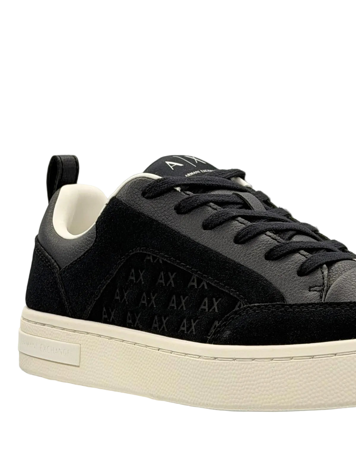 SNEAKERS LOGATA IN PELLE E CAMOSCIO