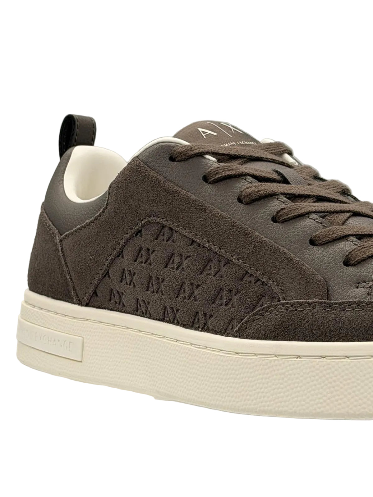 SNEAKERS LOGATA IN PELLE E CAMOSCIO