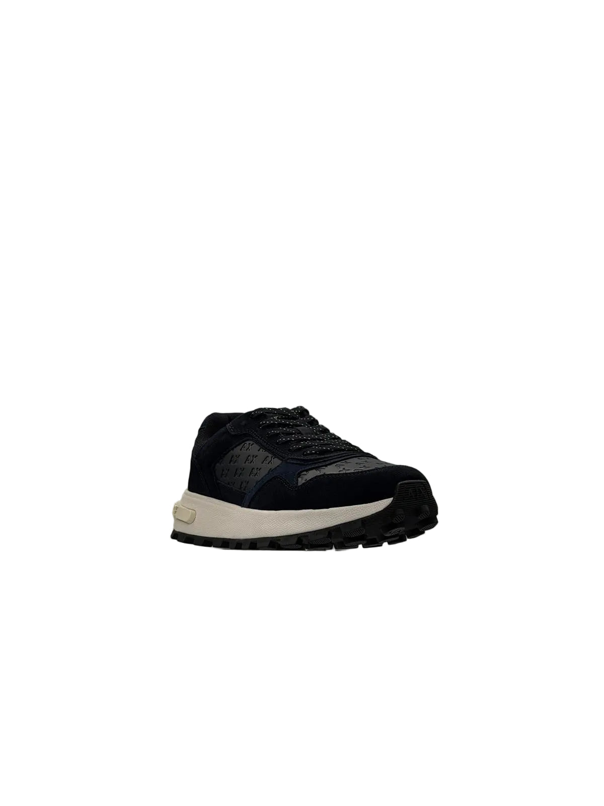SNEAKERS LOGATA CON INSERTI IN CAMOSCIO